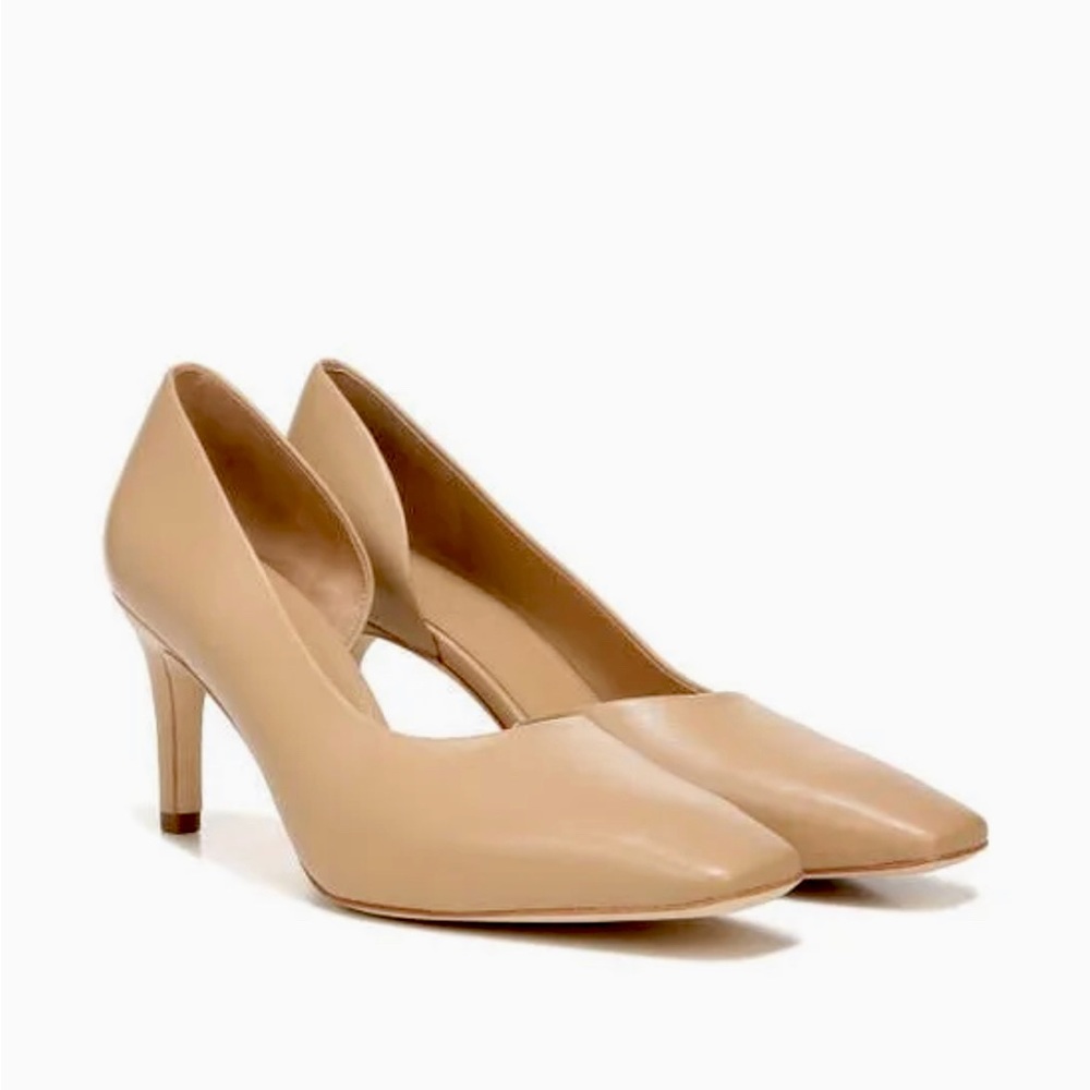 Vince Genuine Leather D’Orsay Square Toe Pump - Picture 2 of 6